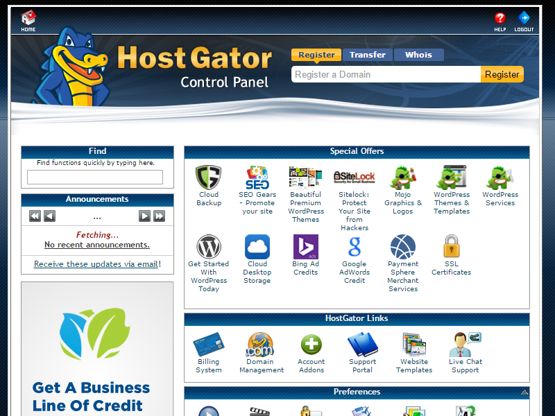 WordPress installation on HostGator account 01